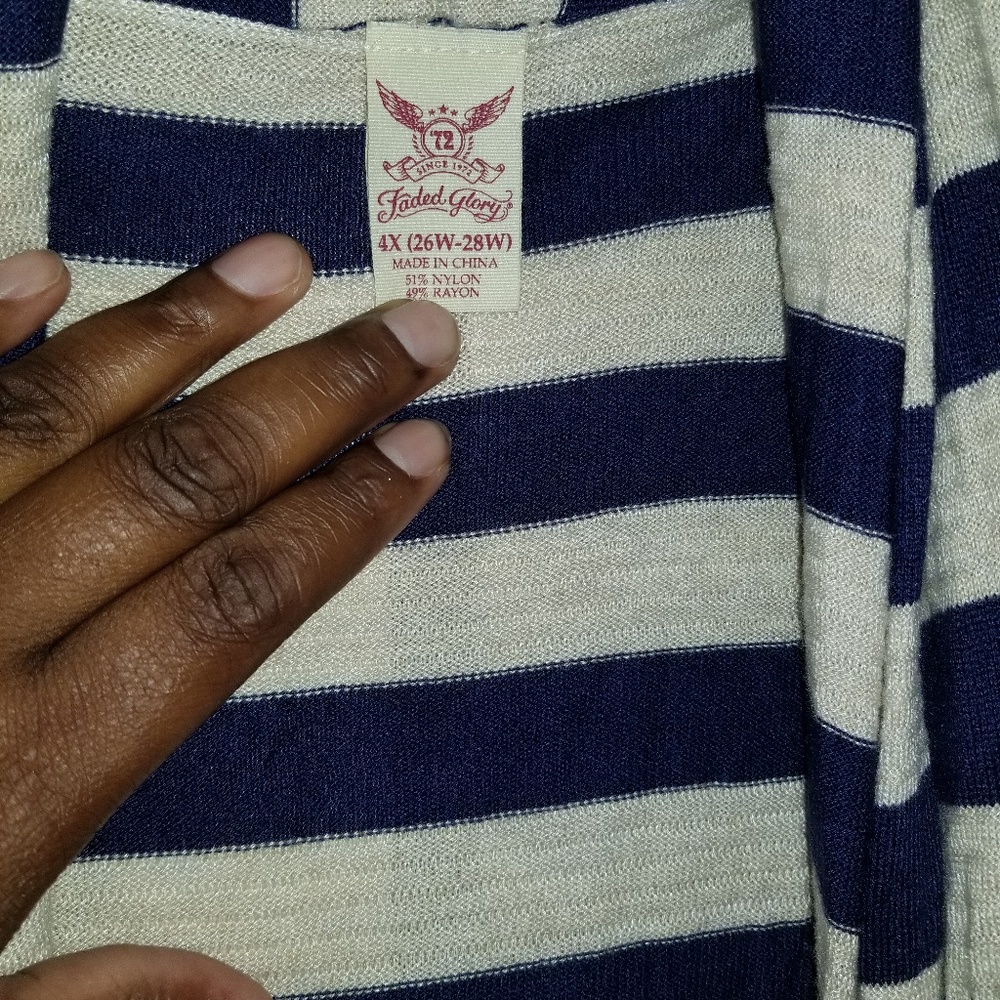2 for 1 Faded Glory 4x Cardigans blue/tan red/gray - Picture 4 of 8